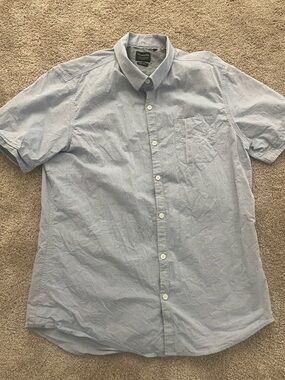 7 diamonds Light Blue Short-Sleeve Button-Up Shirt